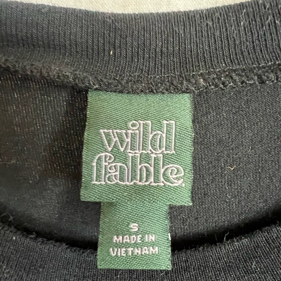 🖤 Wild Fable Black Scoop Neck Cuff Sleeve Tee | Women’s S EUC - Picture 8 of 8